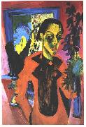 Ernst Ludwig Kirchner Selfportrait with shadow France oil painting artist